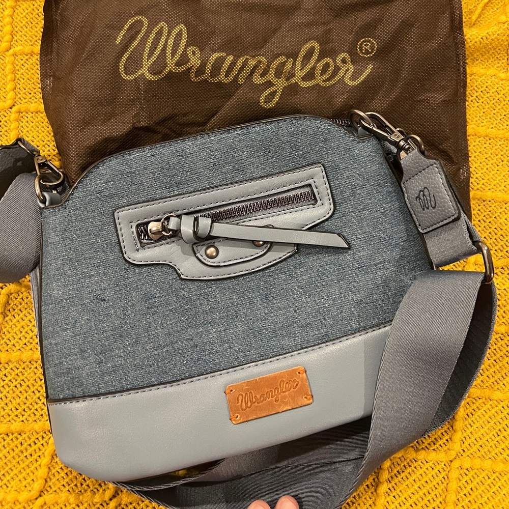 Wrangler Denim and Gray Shoulder Bag